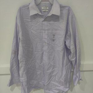 SOILED Calvin Klein Mens Regular Fit Non Iron Dress Purple Sz 17 32/33 $75 2A153